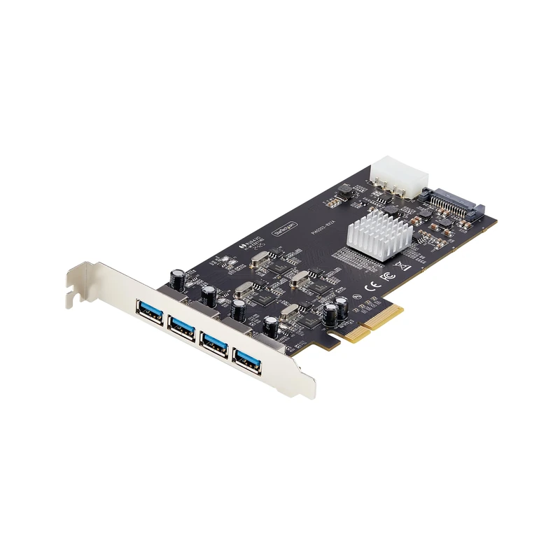 StarTech.com 4-Port PCIe Card, USB 3.2 5Gbps, PCI Express Card With 4x Independent Controllers, 4x USB-A Ports