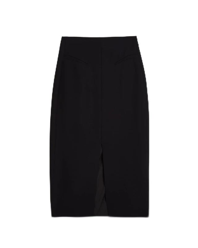 Ted Baker Womens Manabsl Tailored Midi with Front Split Skirt, Black, 14 UK