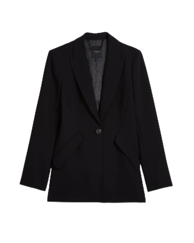 Ted Baker Womens Manabl Single Breasted Tailored Blazer, Black, 8 UK