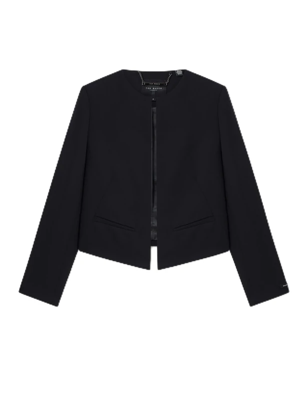 Ted Baker Womens Manabjl Cropped Tailored Jacket, Black, 12 UK