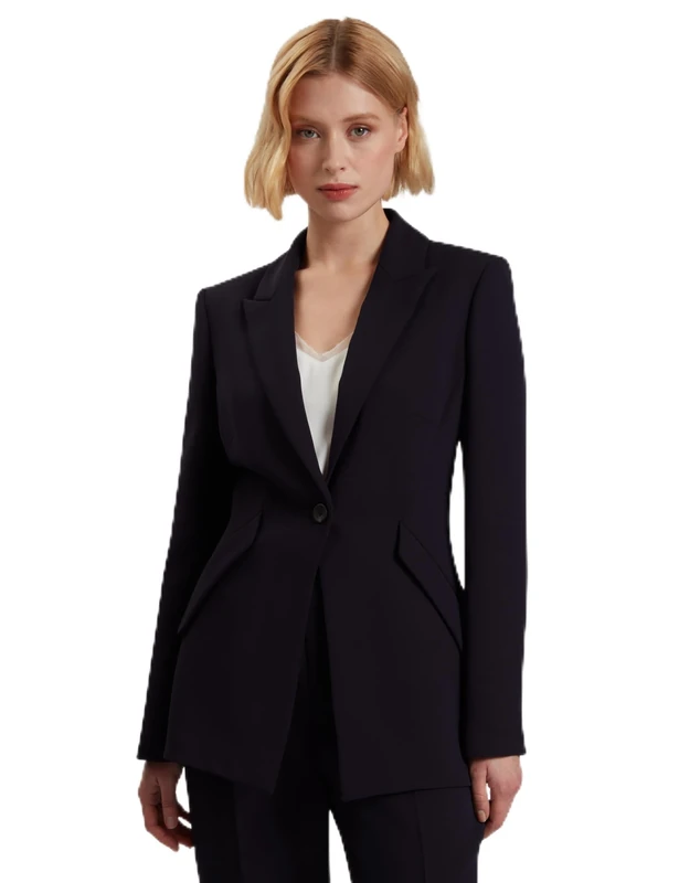 Ted Baker Womens Manabl Single Breasted Tailored Blazer, Navy, 6 UK