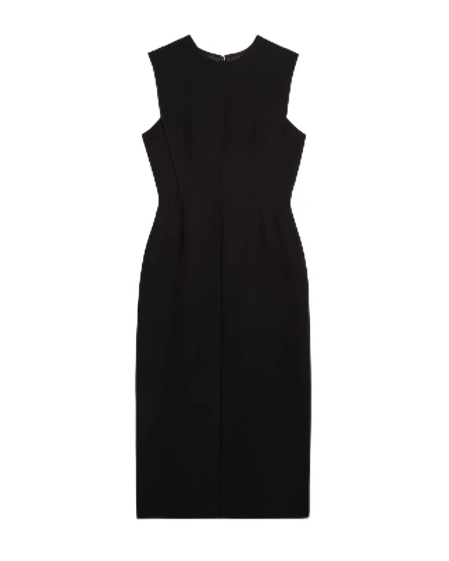 Ted Baker Womens Manabdl Tailored Midi with Front Split Business Casual Dress, Black, 18 UK