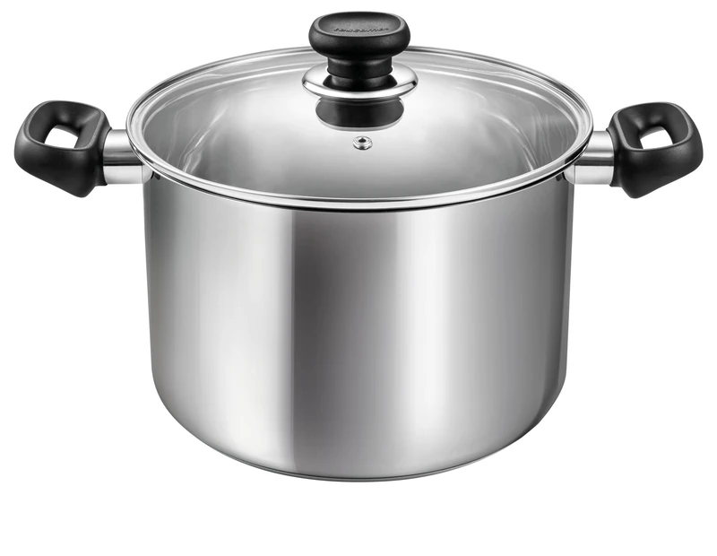 Tescoma 730824 Saucepan with Lid Diameter 24 cm, 7.0 L, Stainless Steel, Brava Line - Image 1