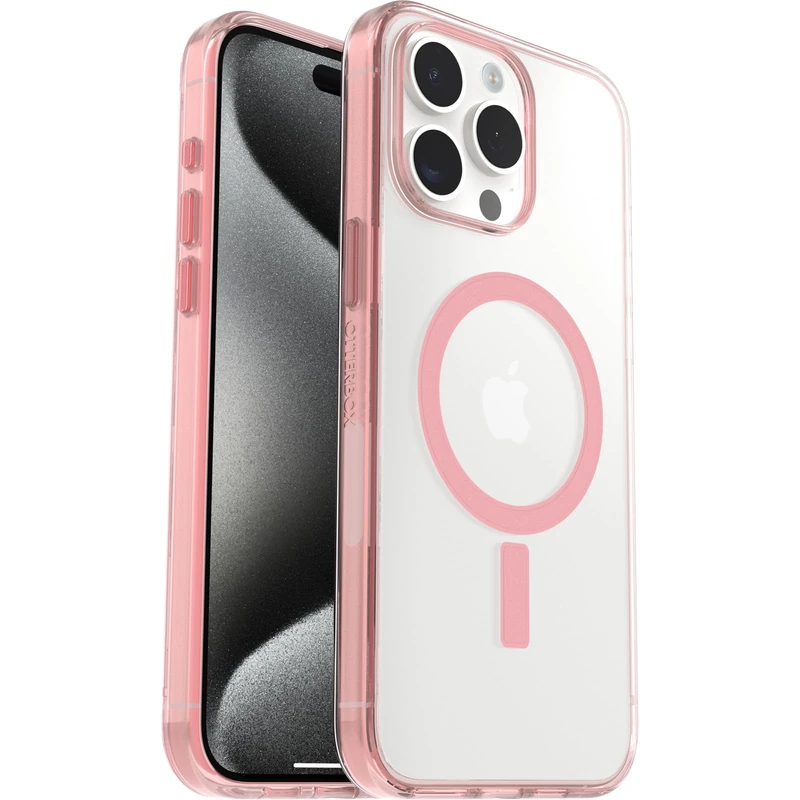 OtterBox Clear Case Series with MagSafe for iPhone 15 Pro Max, Shockproof, Drop Proof, Ultra-Slim, Protective Case, 3x Tested to Military Standard, Anemone