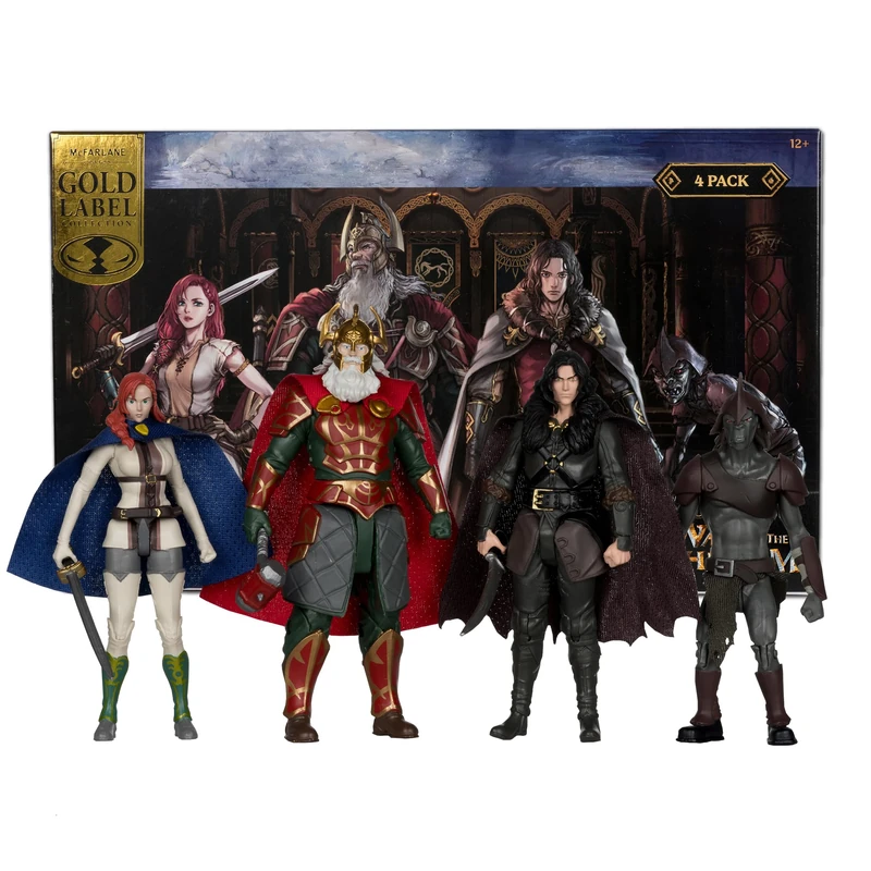 McFarlane Toys - The Lord of Rings: The War of The Rohirrim 4in Action Figure Gold Label 4 Pack - Image 1