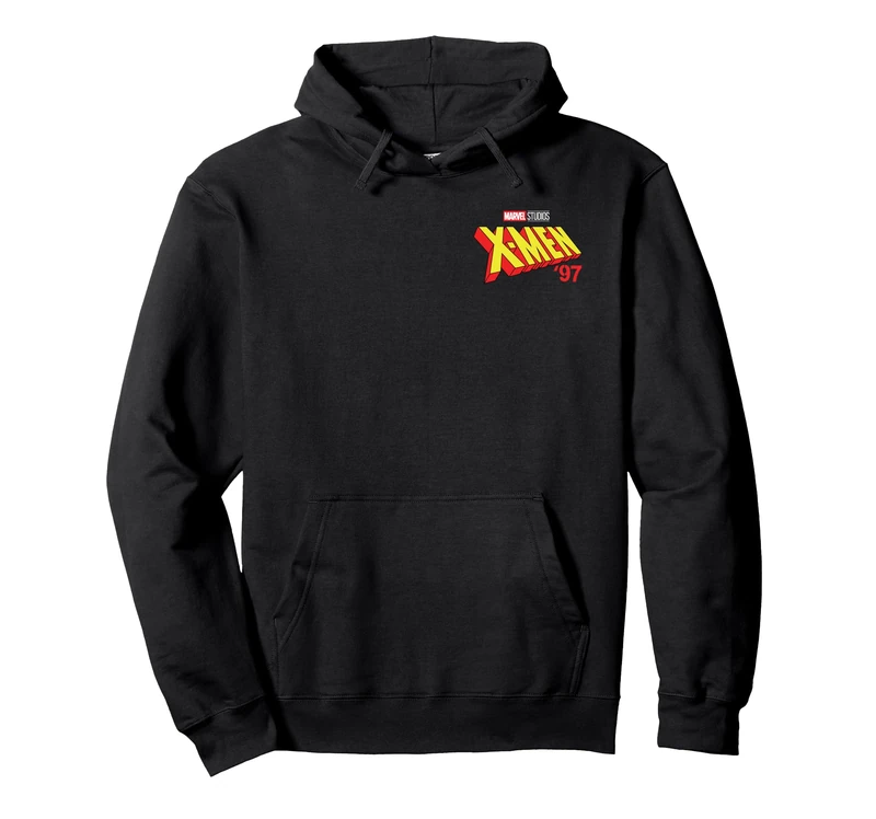 Marvel X-Men '97 Animated Series X Logo with Team 2-Sided Pullover Hoodie - Image 1