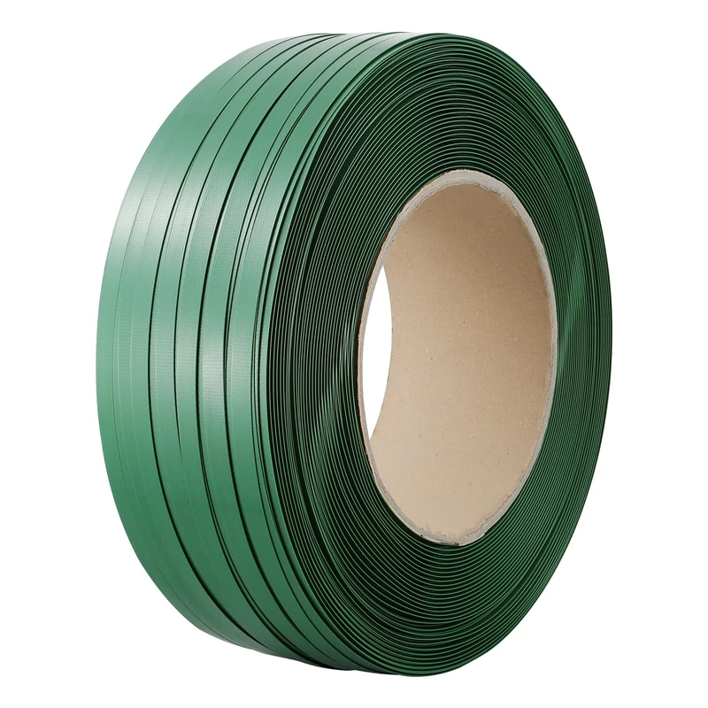 VEVOR Packaging Polyester PET Strapping Roll, 4000' Length x 0.63" Width x 0.03" Thickness, 992 lbs Break Strength, Heavy Duty Banding Pallet Strap Coil, Portable Strong Banding Packing Straps, Green
