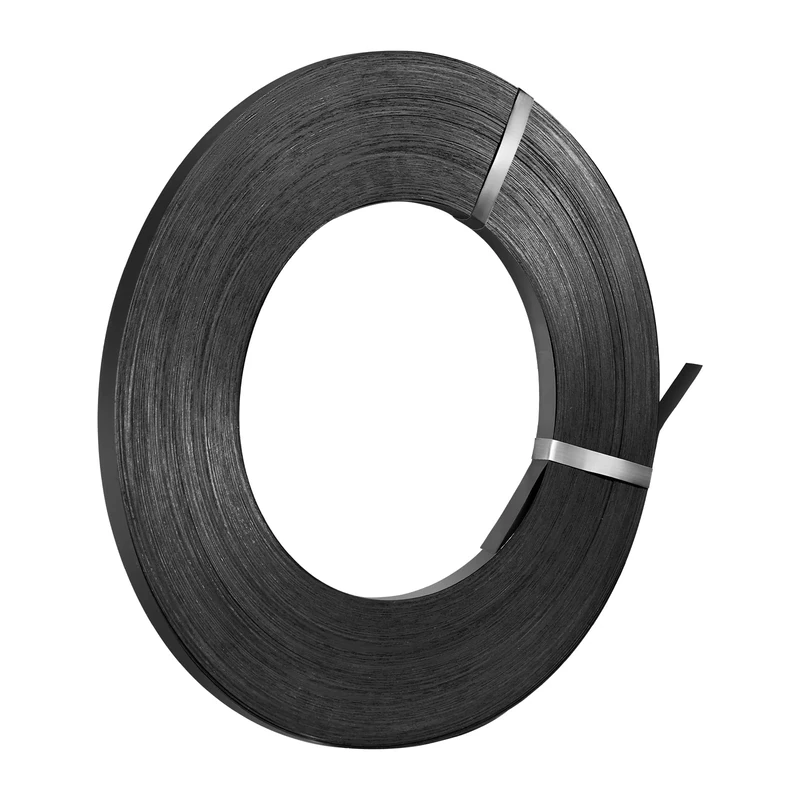 VEVOR Packaging Steel Strapping Roll, 1640' Length x 3/4" Width x 0.02" Thickness, 1700 lbs Break Strength, Heavy Duty Banding Pallet Strap Coil, Portable Strong Banding Packing Metal Straps, Black
