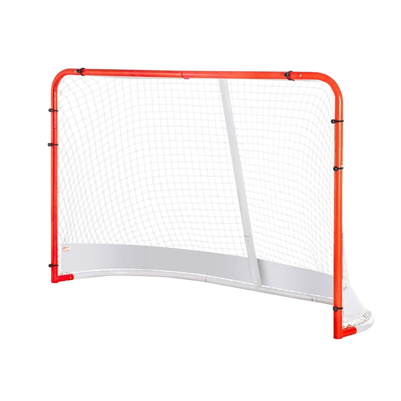 VEVOR Street Hockey Goal, Official Regulation Pro Training Goal Set, Portable with Net, Easy Assemble, 72" x 48", White/Red