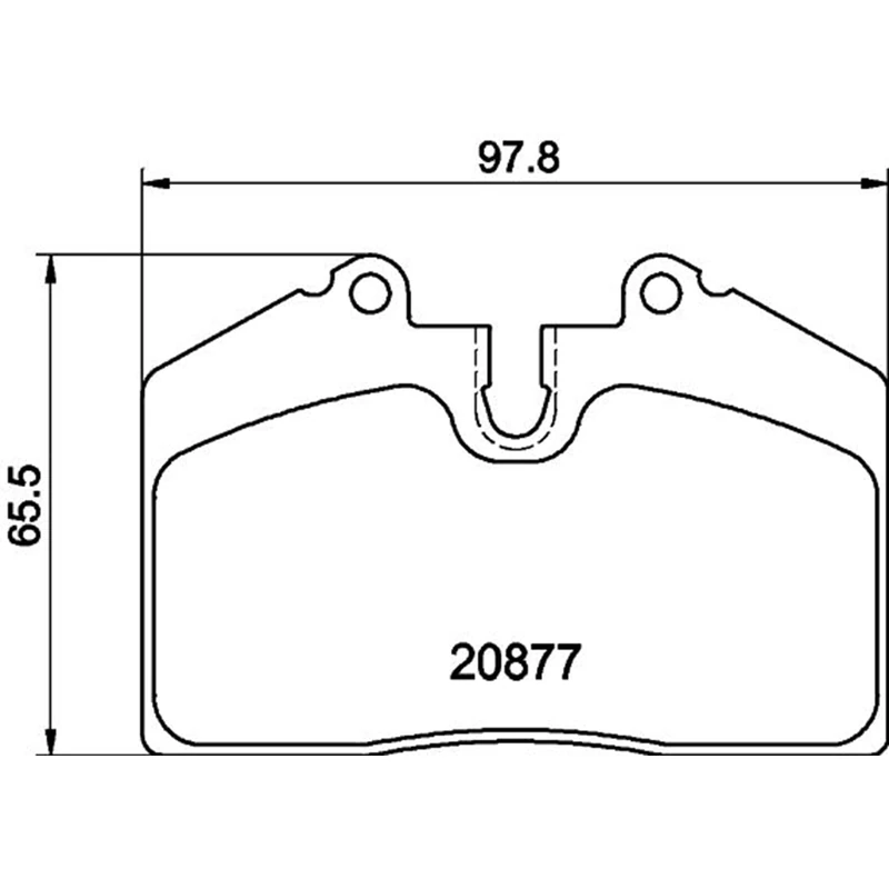 HELLA 8DB 355 046-801 Brake pad set - prepared for wear warning indicator - for e.g. PORSCHE 911 3.3 Turbo - Image 1