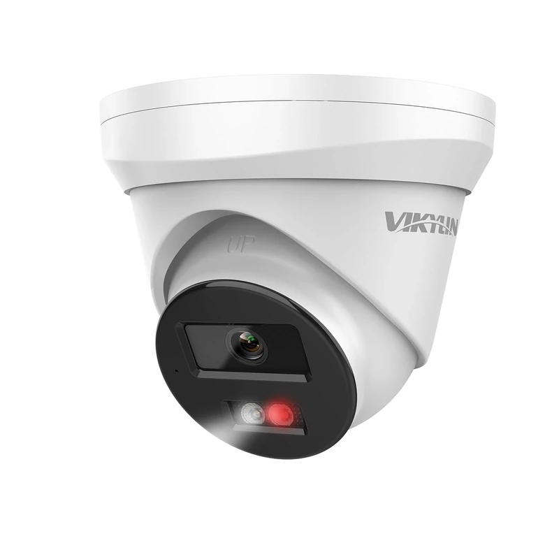 VIKYLIN 5MP PoE CCTV Camera Outdoor,Security Camera with Human/Vehicle Detection and 100ft Night Vision, Built-in MIC and Smart Hybrid Light,512G microSD Card Slot,IP67,Compatible with Hik vision