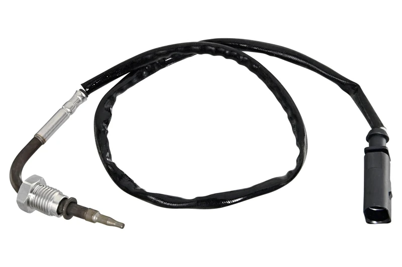 HELLA 6PT 358 226-281 Sensor, exhaust gas temperature - 2-pin connector - Bolted - Cable: 497mm