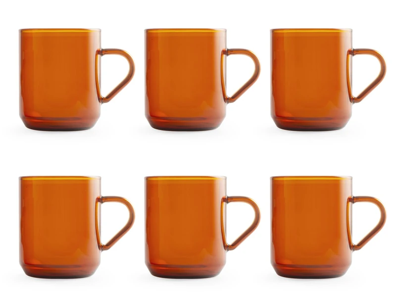 H&h Set of 6 Modern Amber CC300 Mug