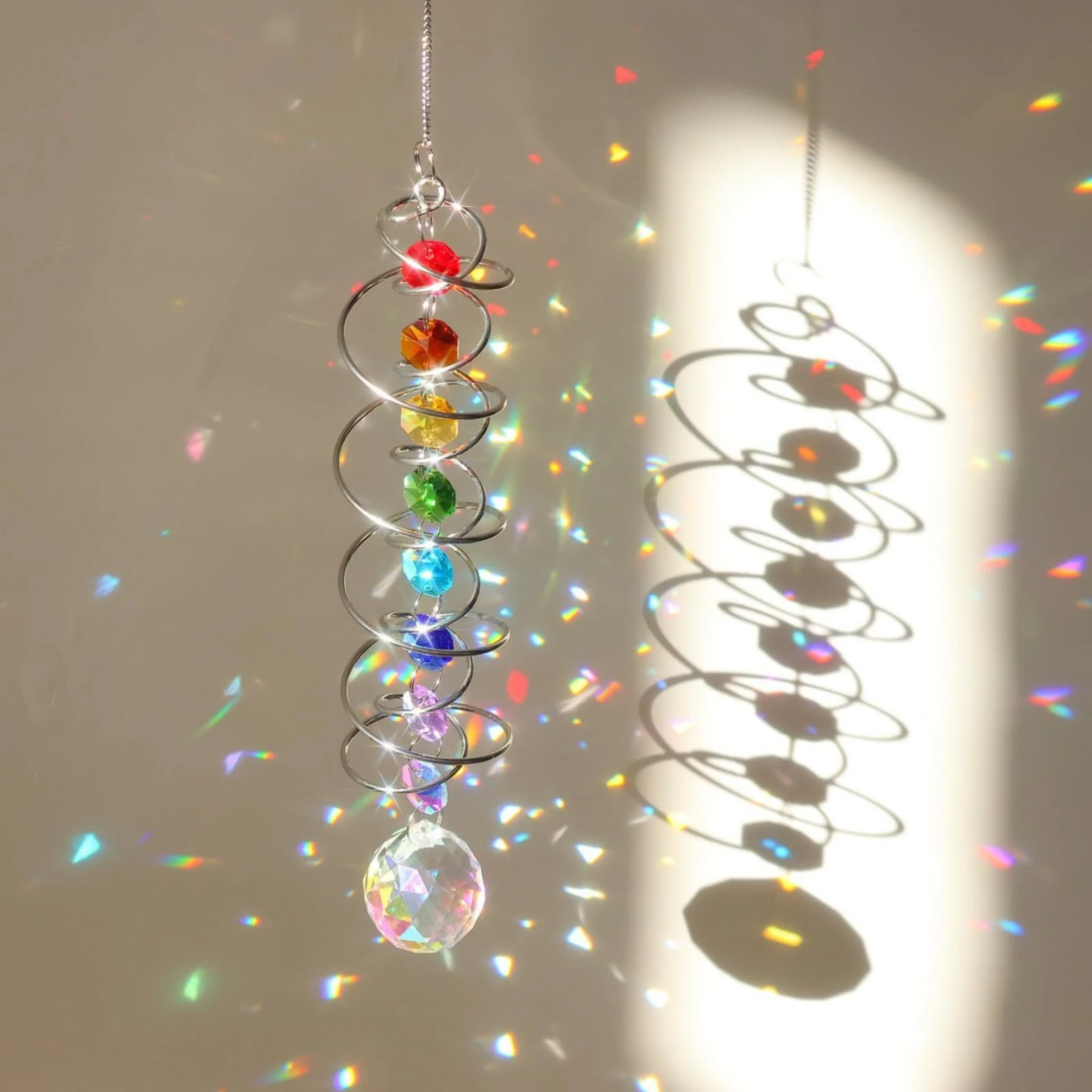 Sun catchers for windows,bead spinner,dream catcher crystal ornaments,Suncatcher Crystal Rainbow Maker Suncatcher Car Accessories