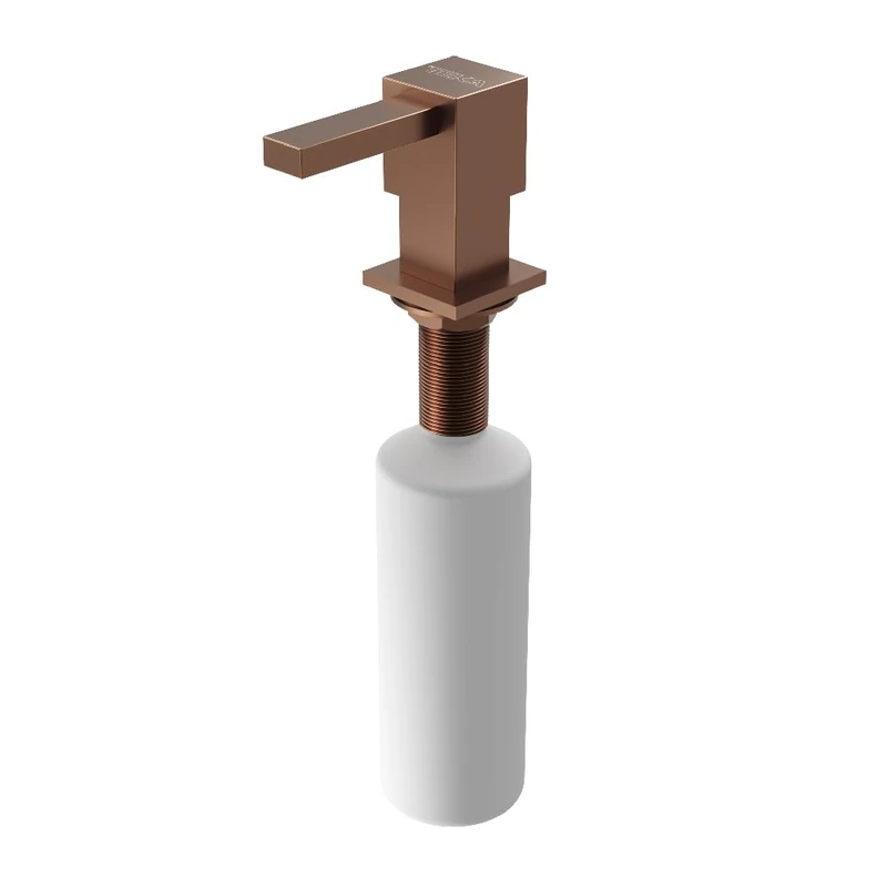 Teka PVD Copper PS111-BN, Minimalist soap Dispenser Sinks complement Stainless Steel Corrosion Resistance Elegance Kitchen Comfort Home Saving Detergent Cleaning Flexible, Único