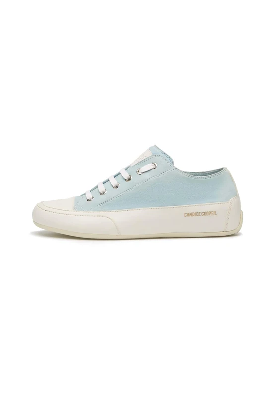Candice Cooper Nuanced Leather Sneakers, White Powder Blue, 7.5 UK