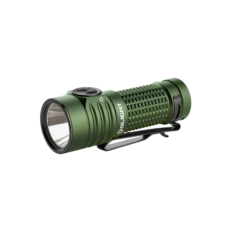 OLIGHT BatonTurbo 510 Meters Long-Range Pocket EDC Torch 1,000 Lumens Powered by Rechargeable Battery or Optional Power Sources Small LED Flashlight for Outdoors, Indoors and Emergency (OD Green)