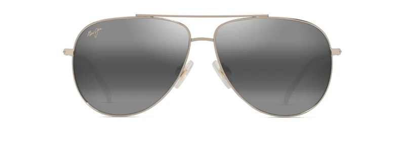 Maui Jim Hauoli Sunglasses, Shiny Light Gold W/Crystal, 59-12-145