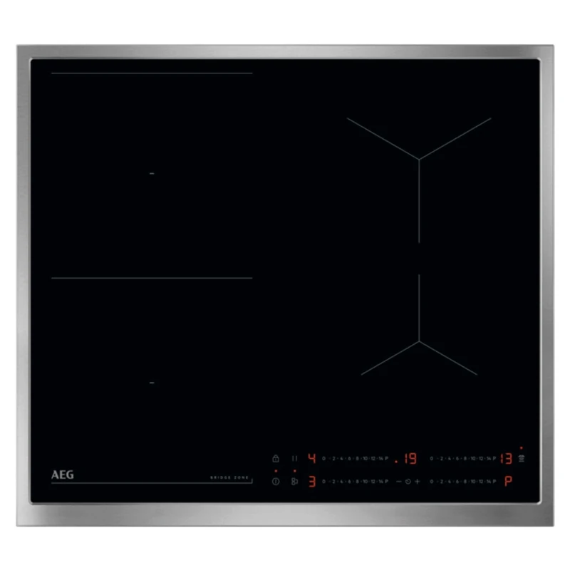 AEG Self-sufficient Induction Hob 80 cm - Made in Germany - 4 Flex Zones with Power Function - 14 Levels - SuperFlat Frame - Timer - Touch Operation - Compatible with Automatic Hood / TO84IA0FXB