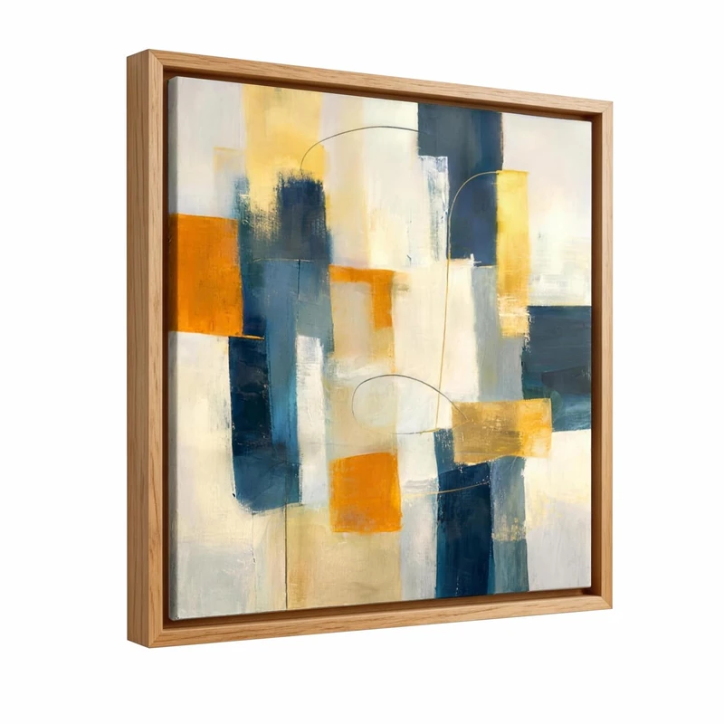 B.B.F MAKE Premium Canvas Floating Frame - 1.25" Gallery Depth Floater Frame with Faux Wood Grain PS Finish, Handcrafted in USA for Wall Art (Light Brown 12x24)
