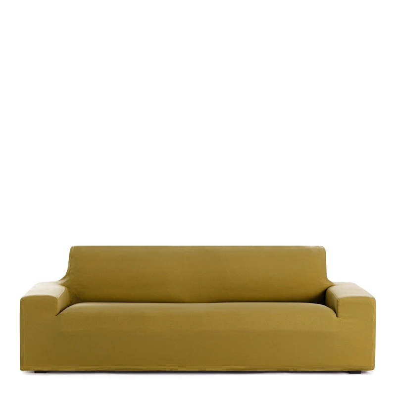 Eysa 4 Seater Bi-Elastic Sofa Cover Mustard Design Harlem