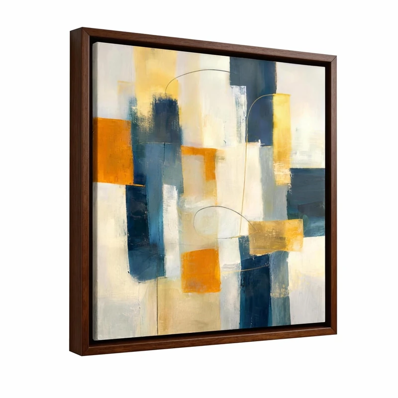 B.B.F Make Premium Canvas Floating Frame - 1.25" Gallery Depth Floater Frame with Faux Wood Grain PS Finish, Handcrafted in USA for Wall Art (Dark Brown 20x30)