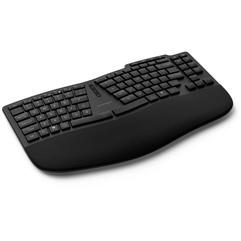 Kensington Pro Fit Ergo KB675 EQ, TKL Rechargeable QWERTY Wireless Keyboard, 2.4 GHz Bluetooth, Compatible with Windows and MacOS, Made of 43% Recycled Post-Consumer Material, K75491IT