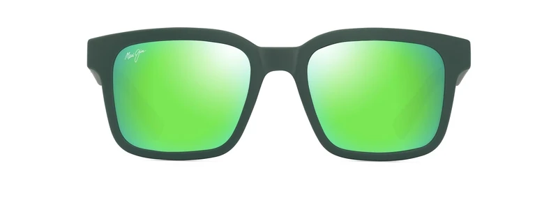 Maui Jim Opiopio Af Sunglasses, Matte Green W/Greens Grad Int, 54-20-145