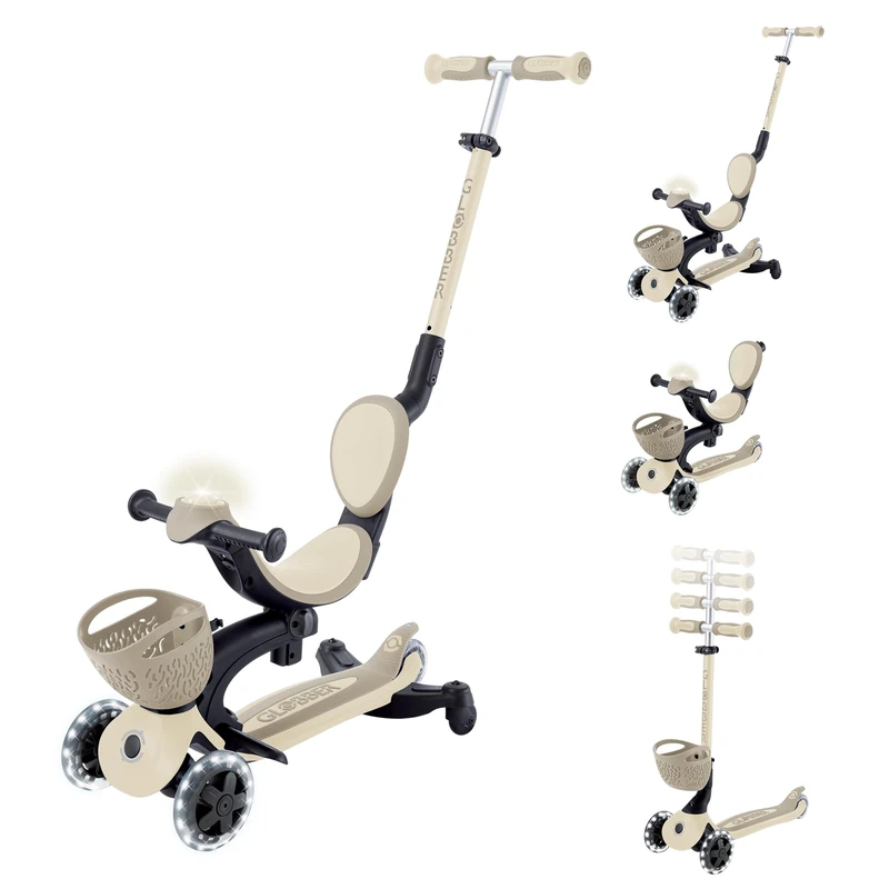 Globber Go Up Baby 360 Scooter and Ride On - Taupe