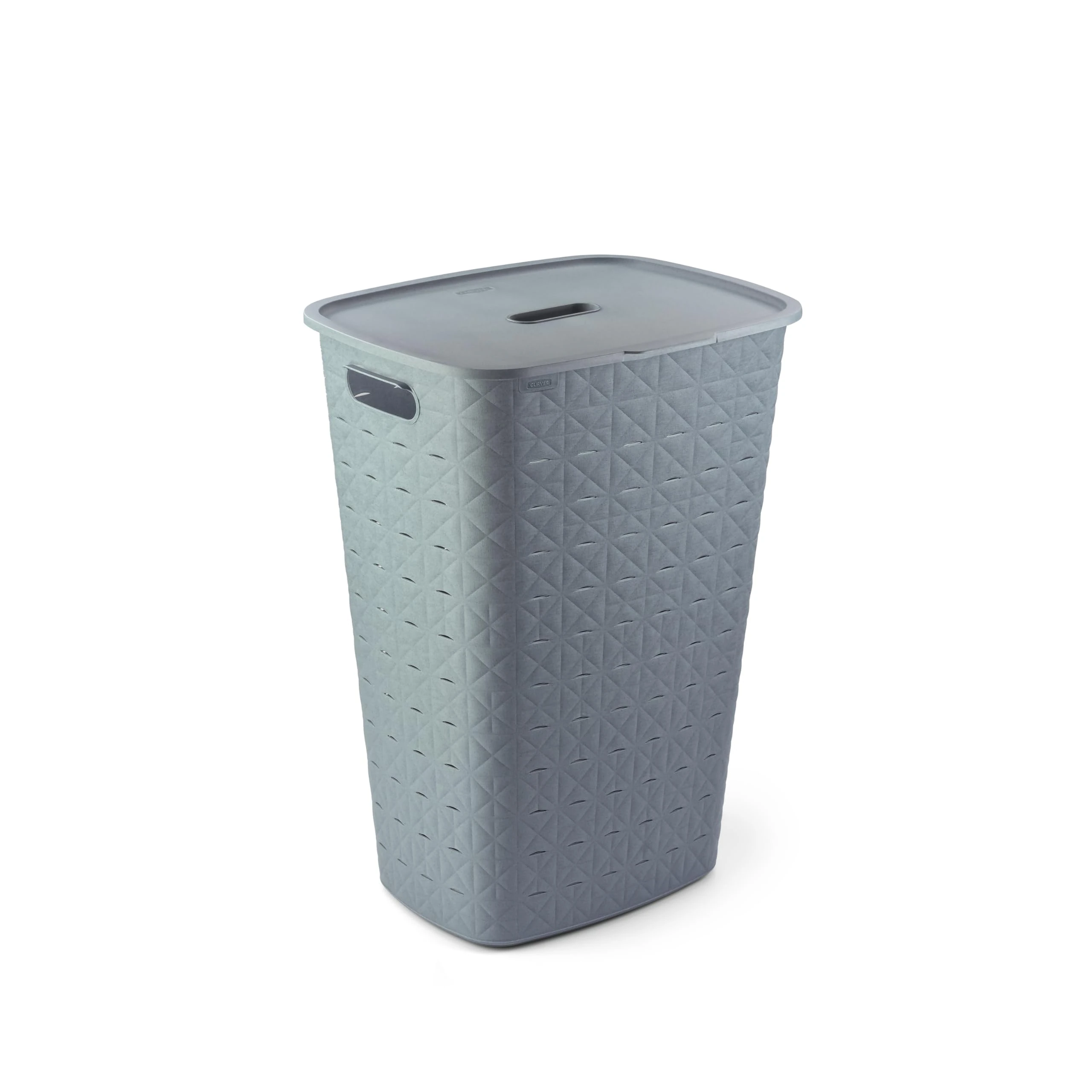 Curver Softex 56L Laundry Hamper, 70 percent Recycled Material, Durable, Lightweight, Teal