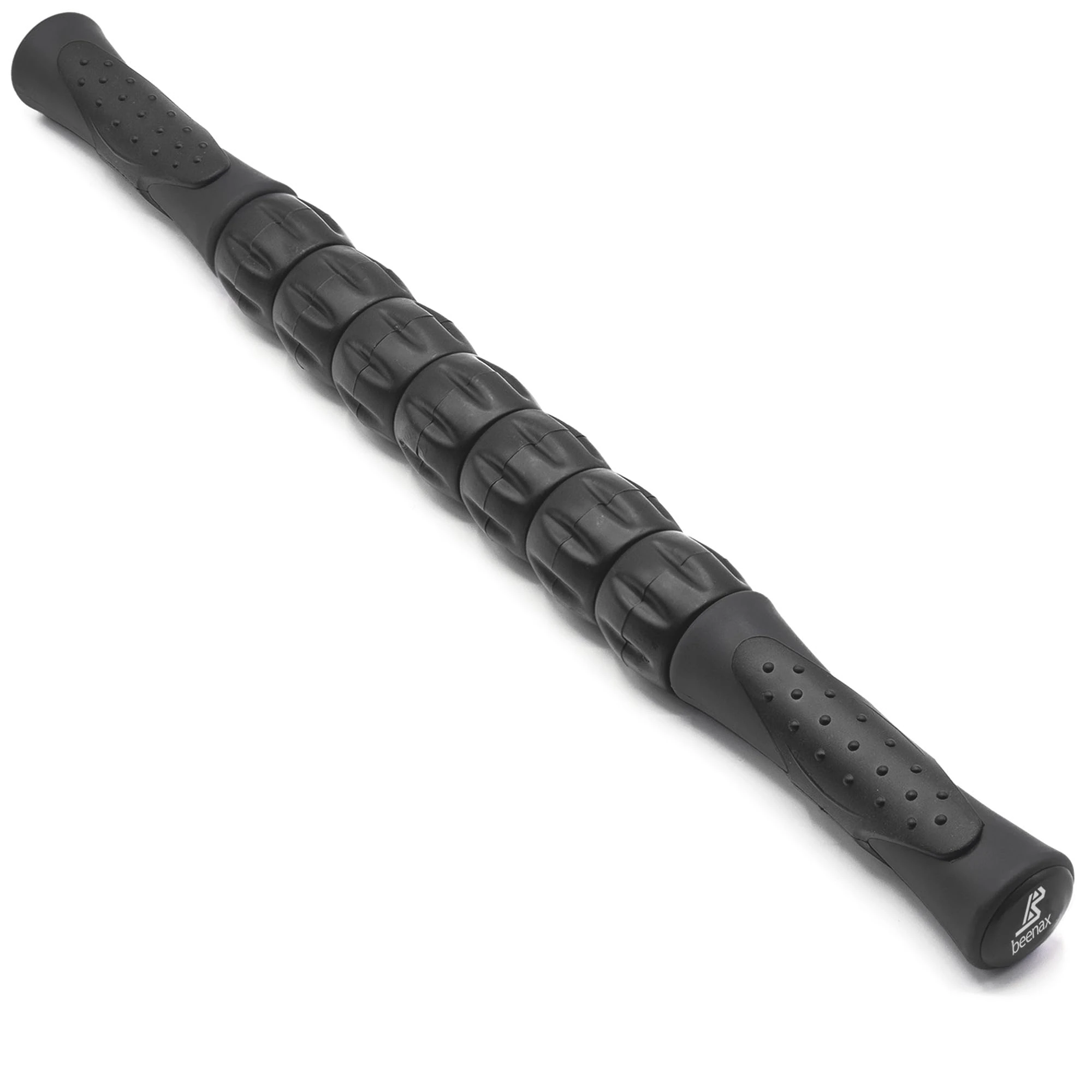 Beenax Muscle Therapy Massage Stick, 360° Tension Reduction - Ridged Gears for Trigger Points, Deep Tissue, Myofascial Release, Leg, Quads & Calf Tightness - Relieve Soreness, Cramps and Pain