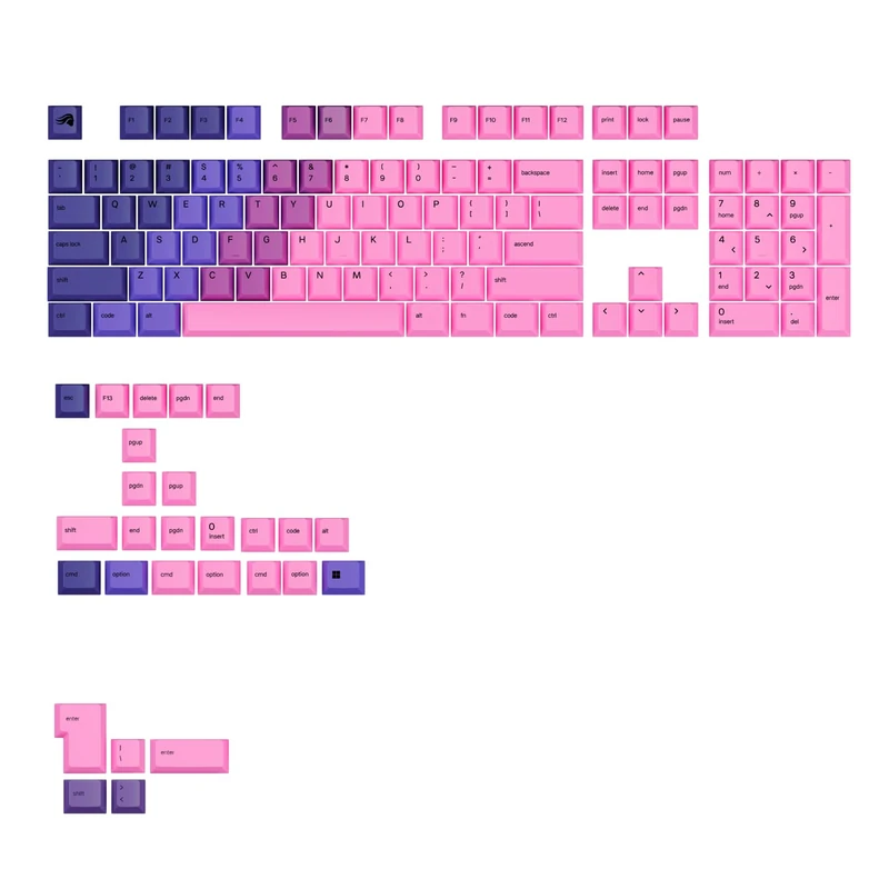 GLORIOUS Gaming 115x GPBT Keycaps - Cherry Profile, Super Durable PBT Plastic, Eye Catching Aesthetics, Superior Sound, Original Typeface, Nebula, US English Layout