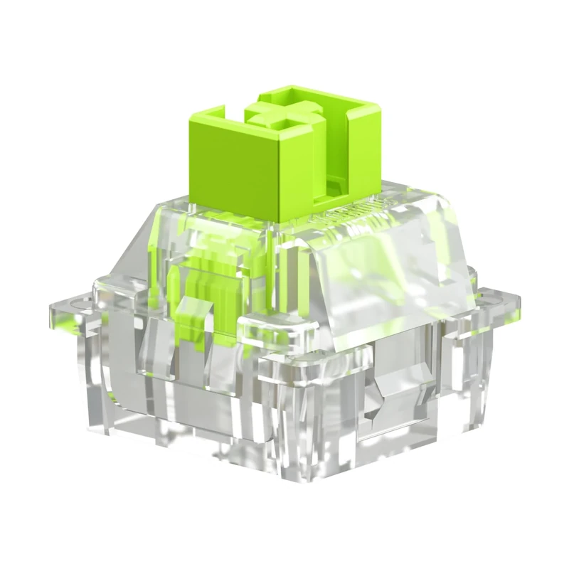 Glorious Gaming Raptor Clicky Switches (36 PCS), Magnetic Switches for HE Hotswap Mechanical Keyboards for Gaming, Transparent for MAX RGB, Pre-Lubed, Premium Click Bar for Thocky Sound