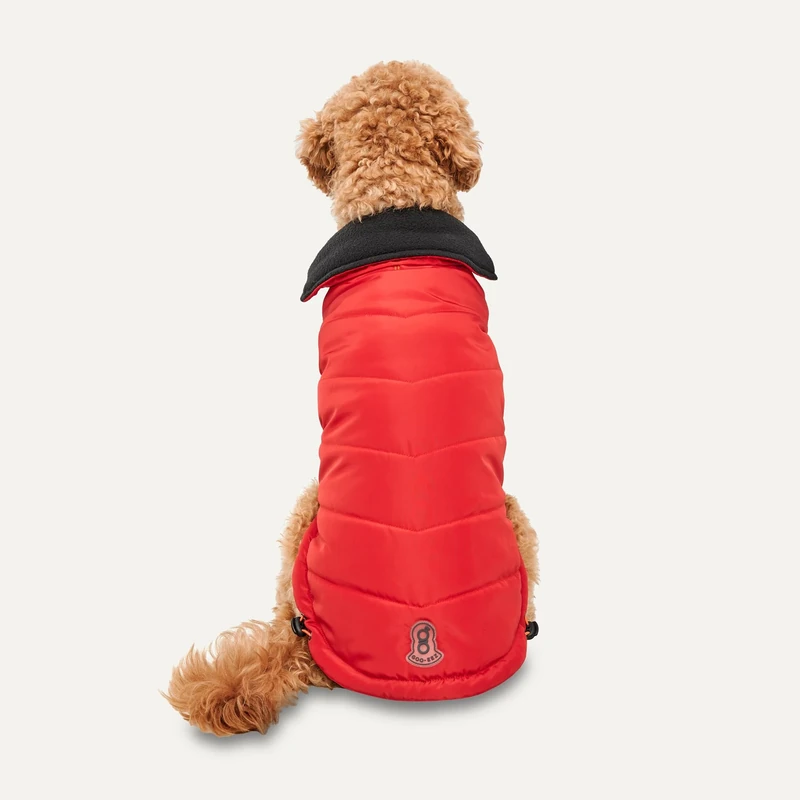 Mock Neck Signature Jacket for Dogs (Red, 2XL) - Image 1