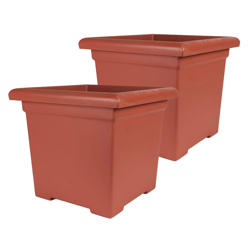 The HC Companies 15.5 Inch Clay Planters - Pack of 2