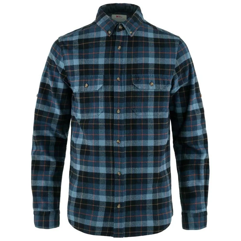 FJALLRAVEN 81373-555-534 Singi Heavy Flannel Shirt M T-Shirt Men's Dark Navy-Indigo Blue Size L