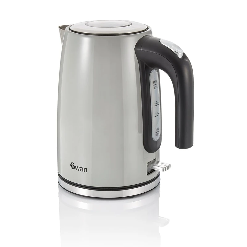 Swan SK14015GRN TownHouse 1.7L Jug Kettle with Removable Filter, Automatic Shut-off, Overheat Protection, 2.2KW, Grey