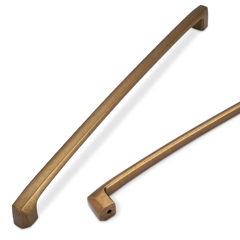 COTYKILEY 6 Pack 12.6 Inch(320mm) Antique Brass Cabinet Pulls Vintage Brass Kitchen Cabinet Handles Cabinet Door Handles Kitchen Cabinet Hardware
