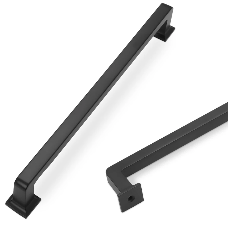 COTYKILEY 10 Pack 7.5 Inch(192mm) Matte Black Kitchen Cabinet Handles Cabinet Pulls Cabinet Door Handles Kitchen Cabinet Hardware Cupboard Drawer Pulls Dresser Handles