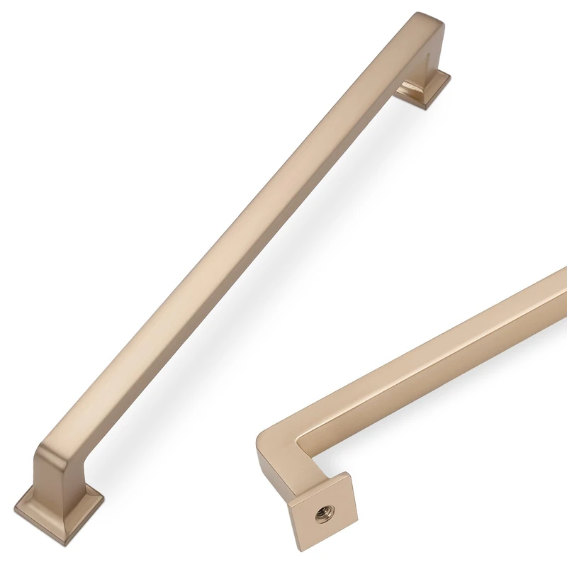 COTYKILEY 10 Pack 7.5 Inch(192mm) Champagne Bronze Cabinet Handles Champagne Kitchen Cabinet Pulls Cabinet Door Handles Kitchen Cabinet Hardware Cupboard Drawer Pulls Dresser Handles