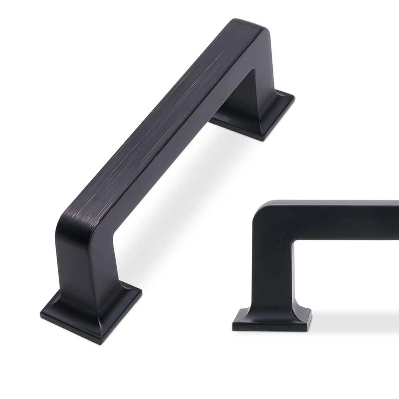 POVEFONK 10 Pack 3 inch Oil Rubbed Bronze & Gold Kitchen Cabinet Hardware - Handles & Drawer Pulls