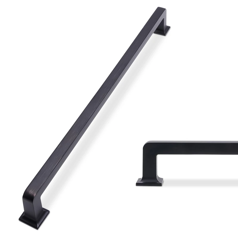 POVEFONK 10 Pack 10 Inch(254mm) Oil Rubbed Bronze Kitchen Cabinet Handles and Pulls - Gold Drawer Pulls - Cabinet Hardware