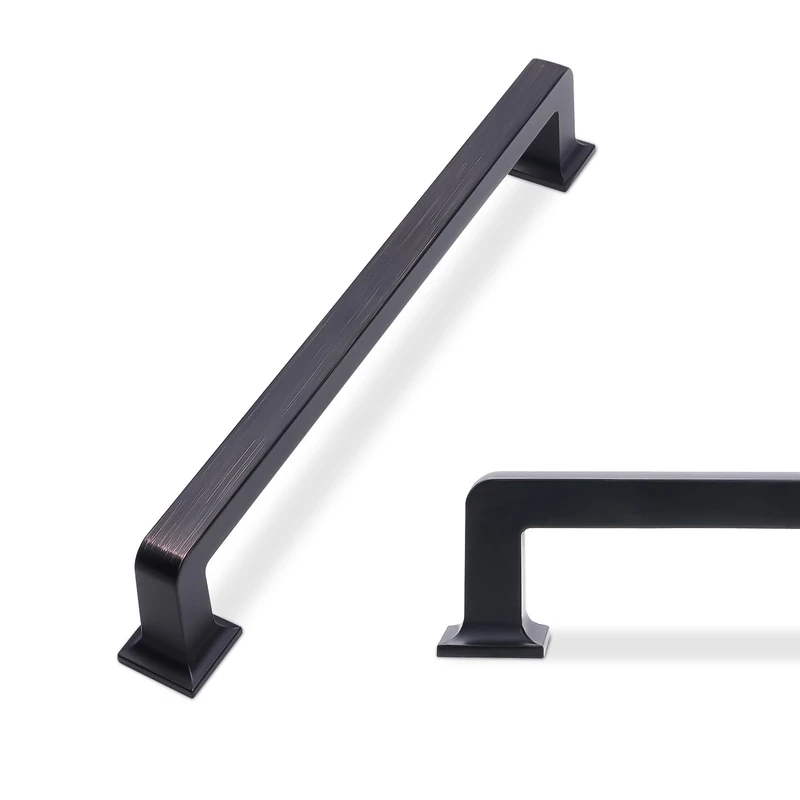 POVEFONK 10 Pack 7 Inch Oil Rubbed Bronze Cabinet Handles and Pulls - Gold Drawer Pulls for Kitchen, Dresser Hardware