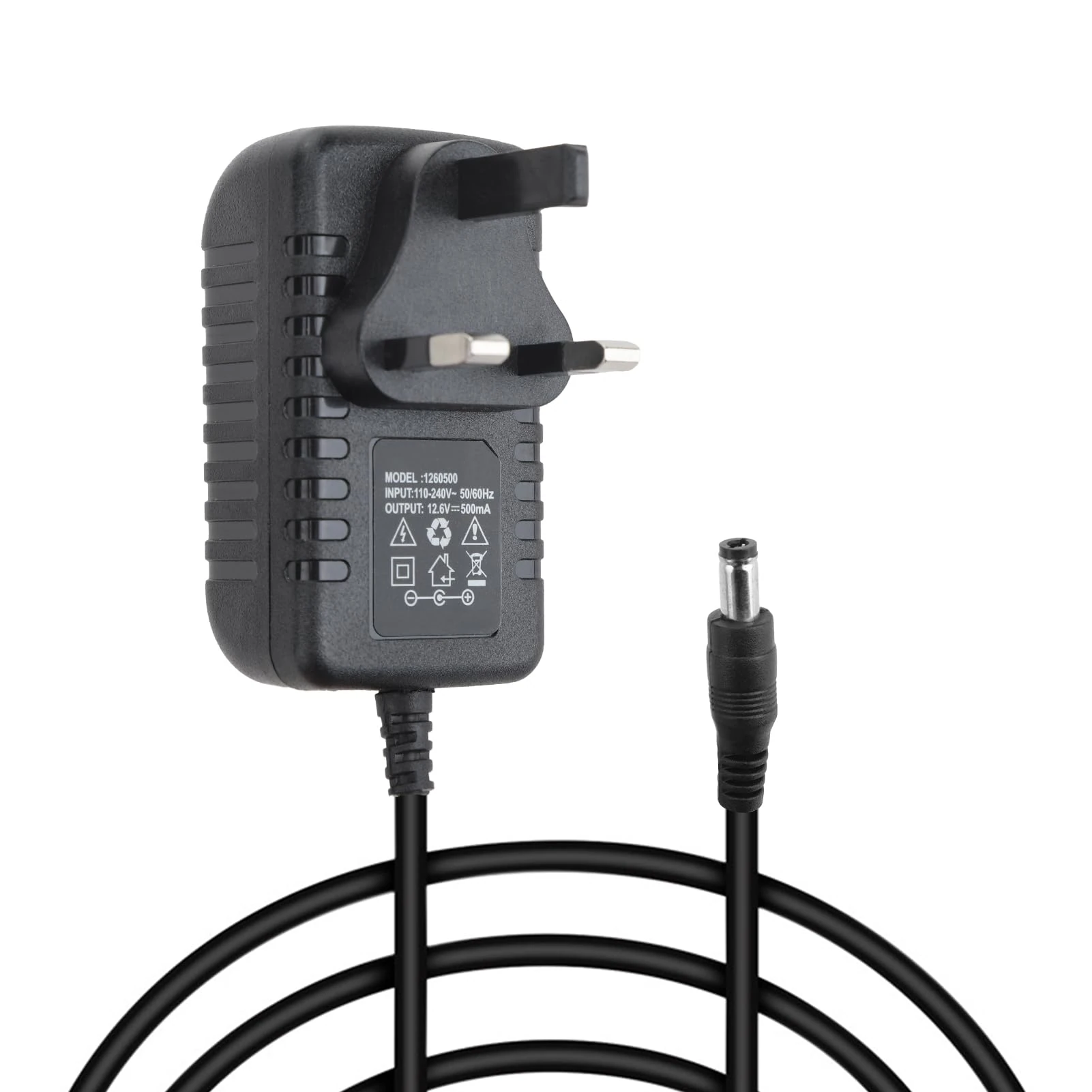 12.6V 0.5A Massage Gun Charger Power Supply Adapter AC to DC Converter for Audio Monitoring Pos Machine Led Light Strip Air Purifier Digital Products Wireless Wifi Router Lithium Battery Charger