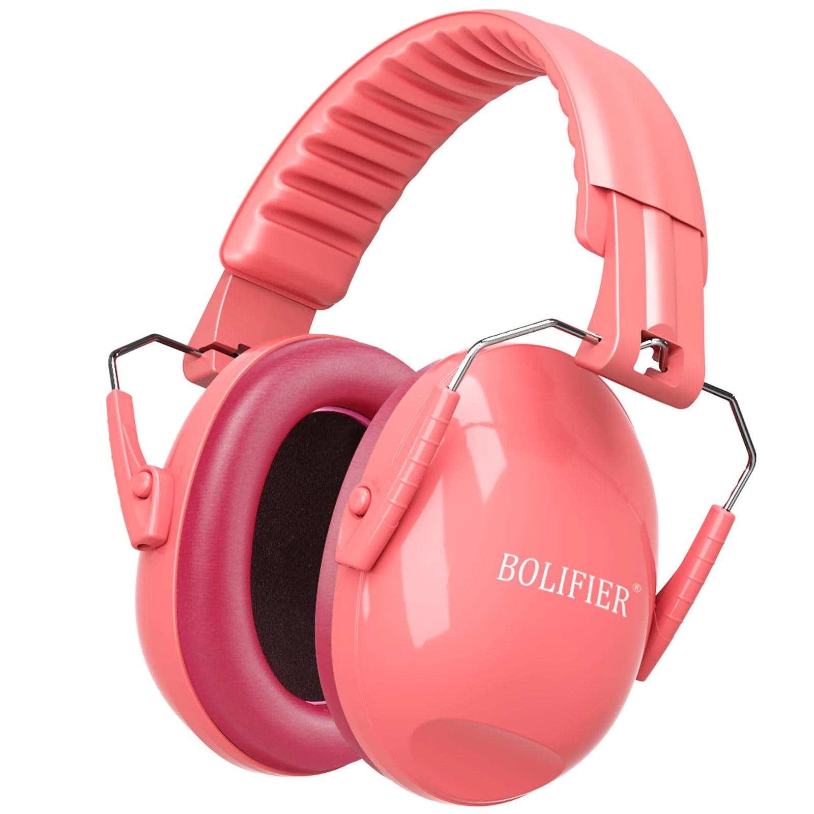 BOLIFIER Pink Kids Ear Defenders for Children,Safety Earmuffs Ear Protectors Noise Reduction Headphone Ear Protection Earmuffs for Boys, Girls, Toddlers & Children Age 3-16 Year Old - 27dB SNR