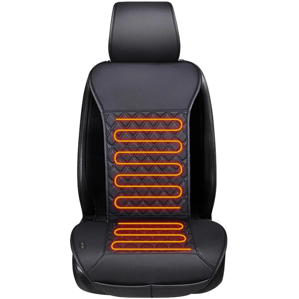 LUSRAIT Seat Cushion, Comfortable Seat Cover with Full Back Support, Universal for Front Seat in Winter (Large)