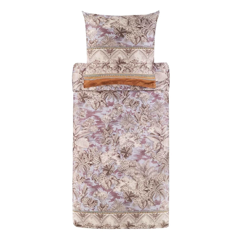 Bassetti BOBOLI 9329929 Bed Linen 2 Pillowcases Made from 100% Cotton Satin in Glace G1, Size: 200 x 200 cm