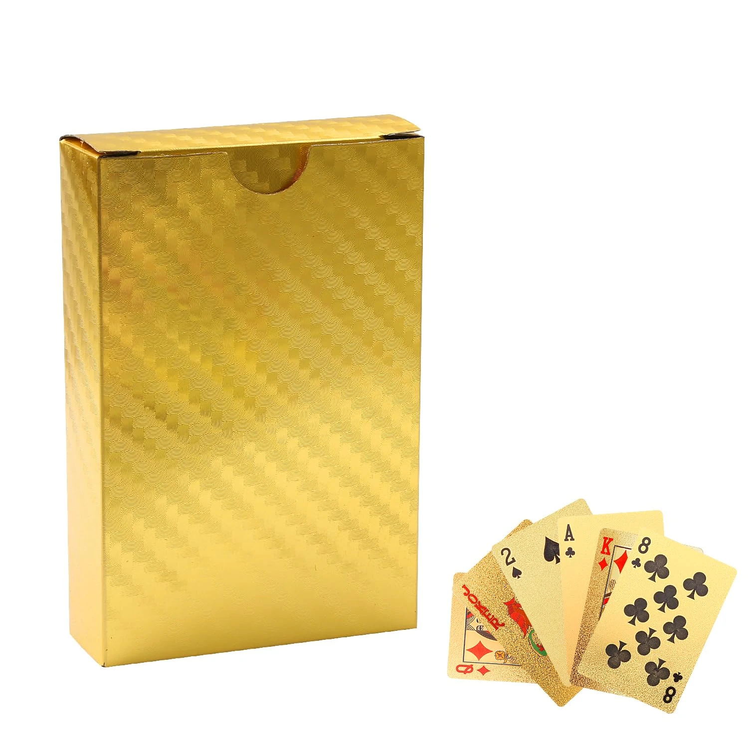 Rumyve Rose Gold Poker Cards, Magic Standard Playing Card Decks, Plastic Waterproof Cards for Game, Family Birthday Party