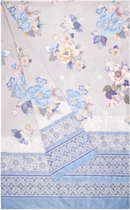 Bassetti Hanami 9330038 Foulard 100% Cotton in Perla G1 Colour 180 x 270 cm