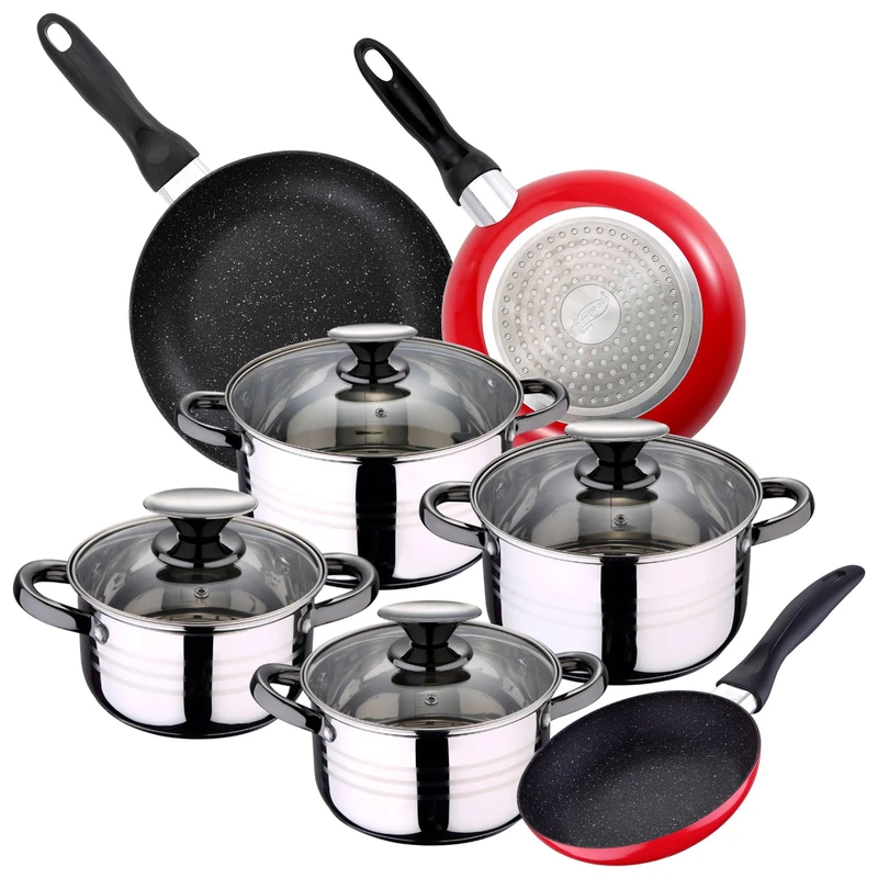 Hita 8-Piece Cookware Set + 3 Frying Pans 16/20/24 cm Aluminium San Ignacio - Image 1